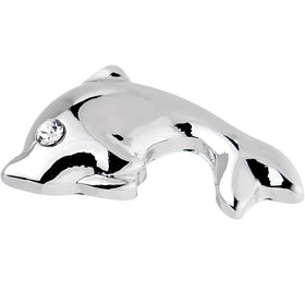 16G 1/4 Clear Gem Dolphin Left Cartilage Earring