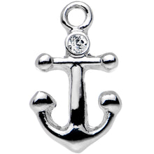 16G 1/4 Clear Gem Settle Down Anchor Cartilage Earring