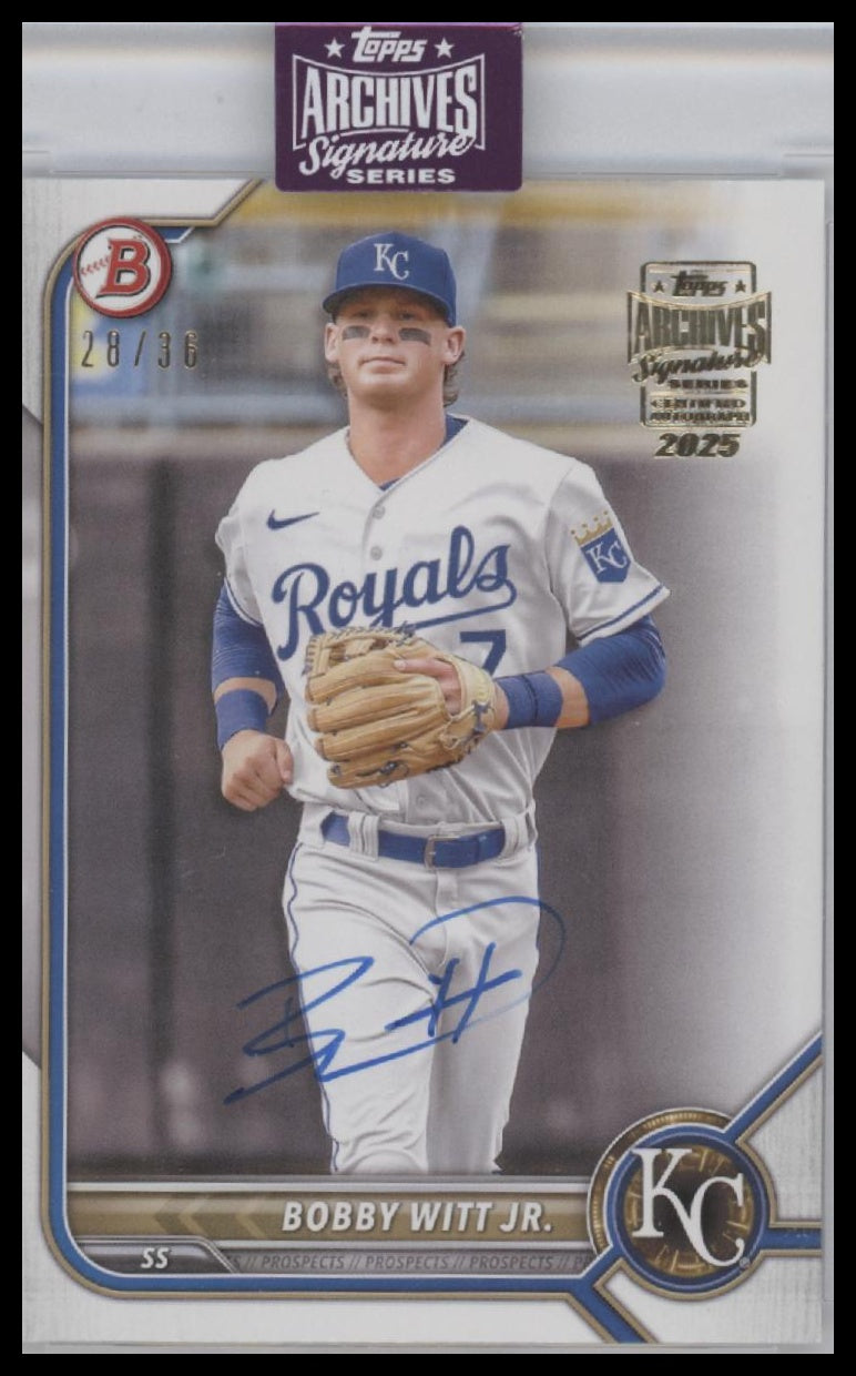 2024 Topps Archives Signature Series Bobby Witt Jr. 28/36 Auto #BP-146