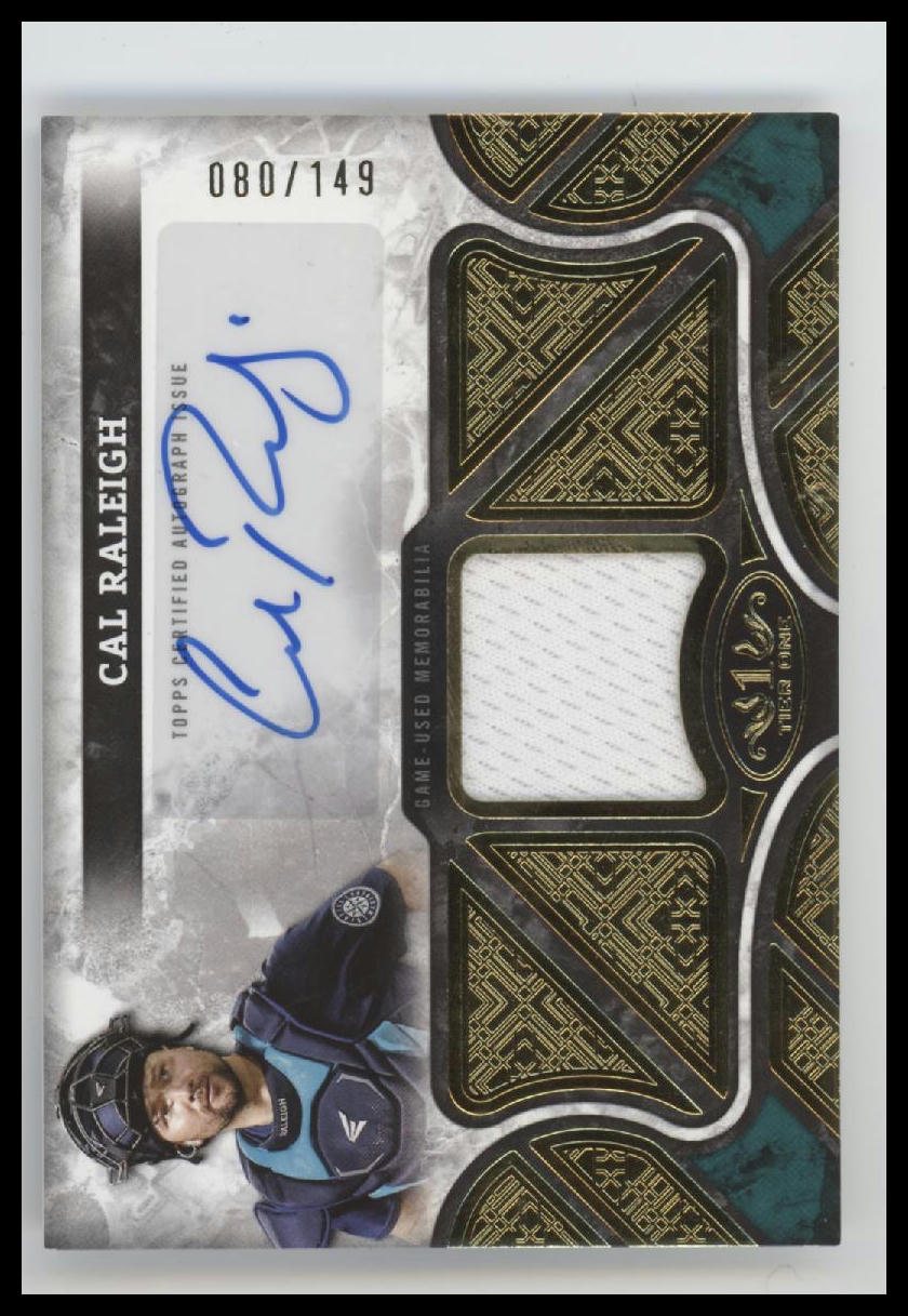 2025 Topps Tier One Autographed Relics Cal Raleigh 080/149 Auto #AT1R-CR
