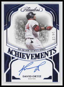 2025 Panini Flawless Achievements Sapphire David Ortiz #/15 Auto #FA-DO