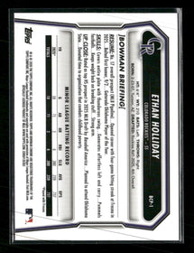 2026 Bowman Chrome Prospects Ethan Holliday #BCP-1