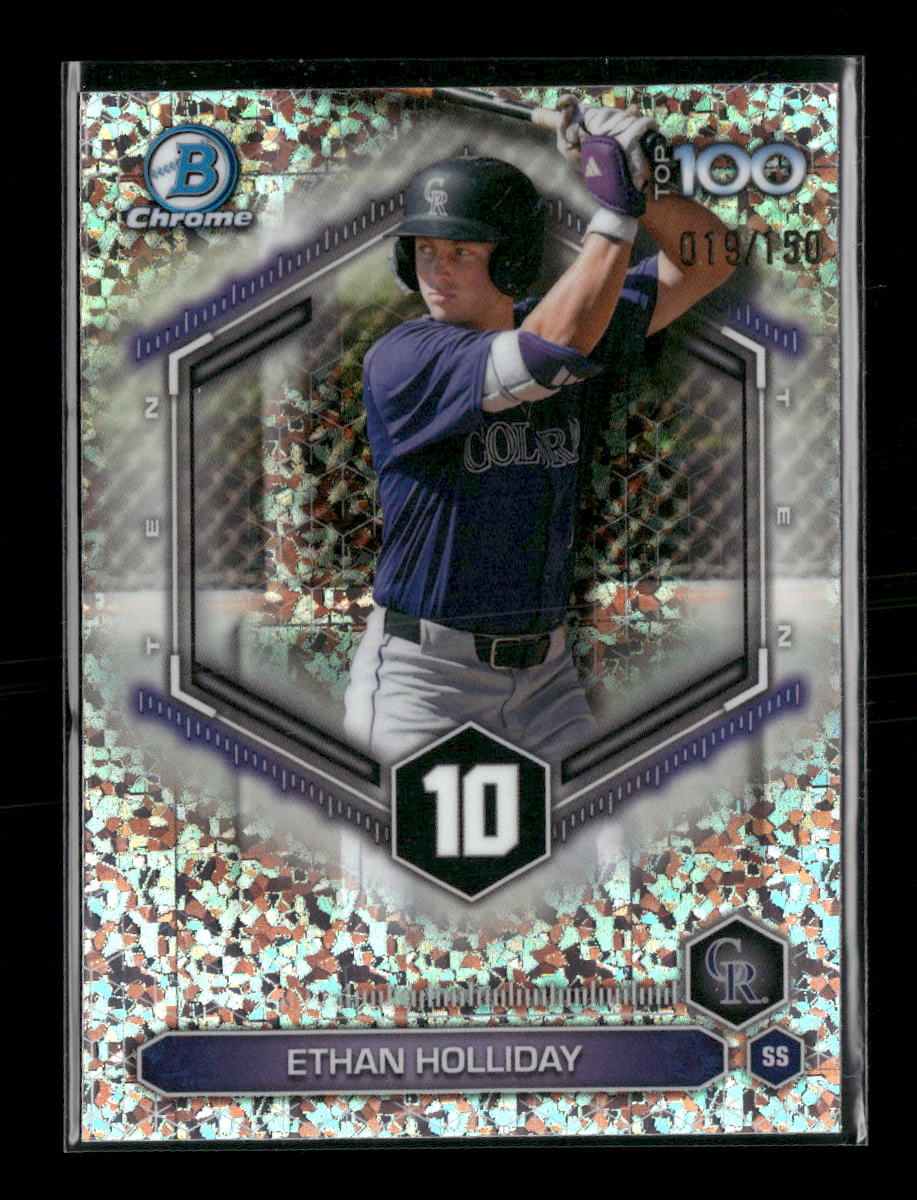 2026 Bowman Scouts' Top 100 Mini-Diamond Refractors Ethan Holliday #/150 #BTP-10