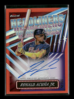 2023 Finest Headliners Orange Refractor Ronald Acuña Jr. #/25 Auto #FHA-RA