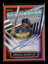 2023 Finest Headliners Orange Refractor Ronald Acuña Jr. #/25 Auto #FHA-RA