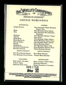 2022 Topps Allen & Ginter Blue #/150 Jackie Robinson #108