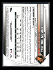 2025 Bowman Rookies and Veterans Autographs Jackson Holliday Auto #PRV-JH