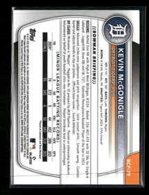 2025 Bowman Chrome Prospects Mojo Blue Refractor Kevin McGonigle #/150 #BCP-79