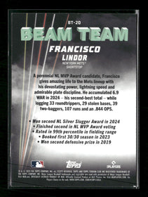 2025 Stadium Club Beam Team Francisco Lindor #BT-20