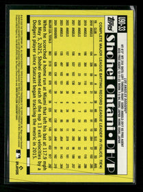 2025 Topps Update 1990 Topps Baseball 35th Anniversary Shohei Ohtani #U90-33