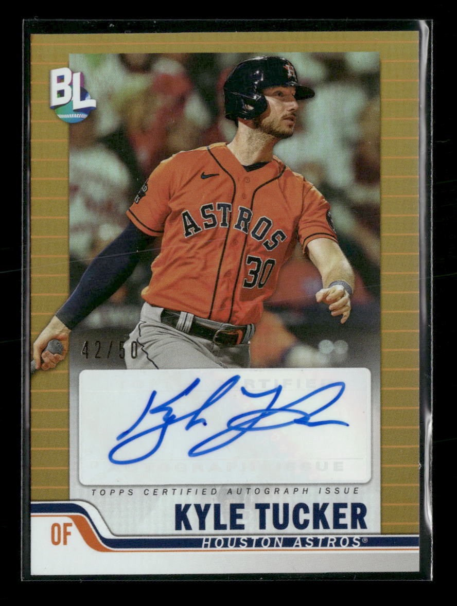 2023 Topps Big League Gold Foil Kyle Tucker #/50 Auto #BLA-KT