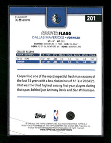 2025-26 Topps Cooper Flagg Rookie #201