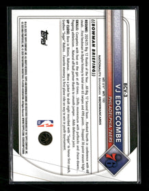 2025-26 Bowman Chrome Burgundy Mojo Refractor VJ Edgecombe #/275 #BCV-3