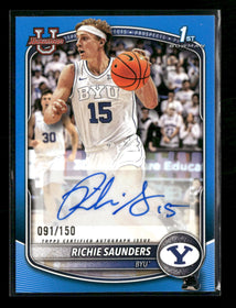 2025-26 Bowman Prospect Autographs Blue Border Richie Saunders #/150 Auto #PA-RS