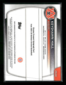 2025-26 Bowman Chrome Prospect Blue Refractor Keyshawn Hall #/150 Auto #CPA-KH