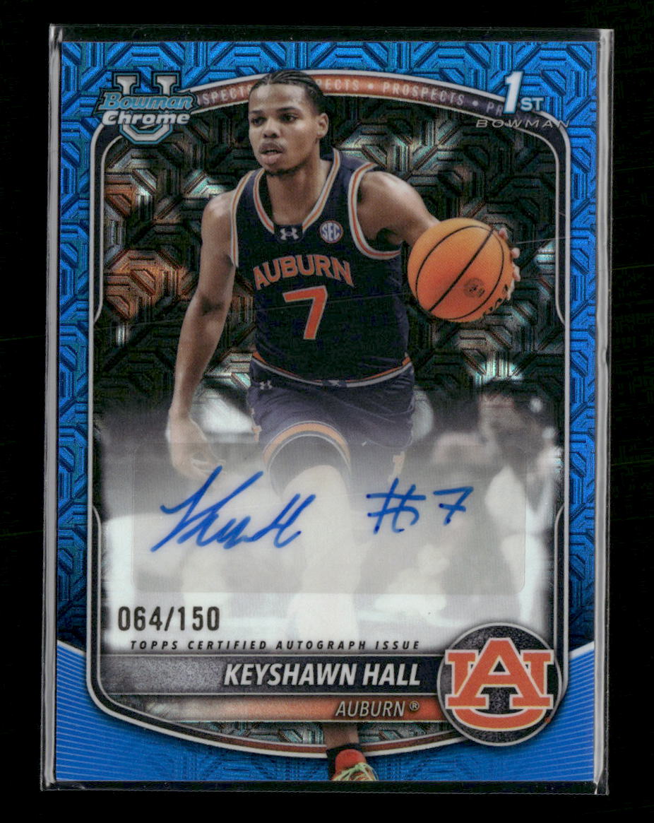 2025-26 Bowman Chrome Prospect Blue Refractor Keyshawn Hall #/150 Auto #CPA-KH