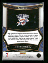 2024-25 Panini Select Signatures Chet Holmgren #/125 Auto #SIG-HOL