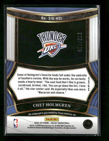 2024-25 Panini Select Signatures Chet Holmgren #/125 Auto #SIG-HOL