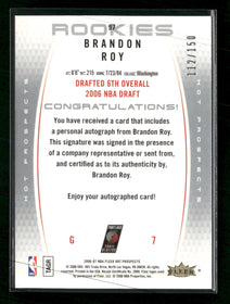 2006-07 Fleer Hot Prospects Brandon Roy Rookie #/150 Auto #97