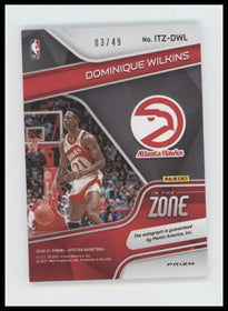 2020-21 Panini Spectra In The Zone Dominique Wilkins #/49 Auto #ITZ-DWL