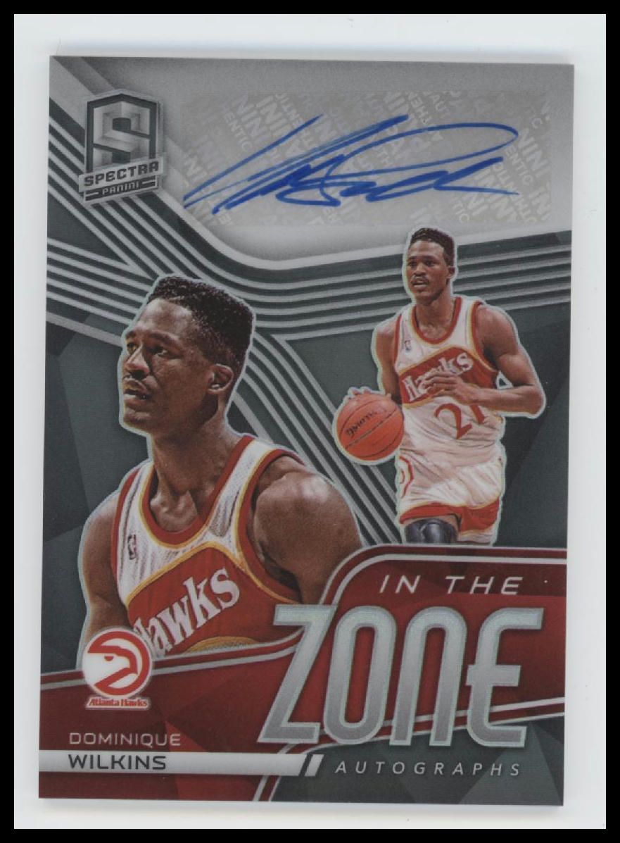 2020-21 Panini Spectra In The Zone Dominique Wilkins #/49 Auto #ITZ-DWL
