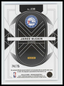 2024-25 Panini Obsidian Electric Etch Purple Flood Jared McCain #/75 Auto #238