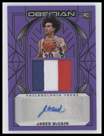 2024-25 Panini Obsidian Electric Etch Purple Flood Jared McCain #/75 Auto #238