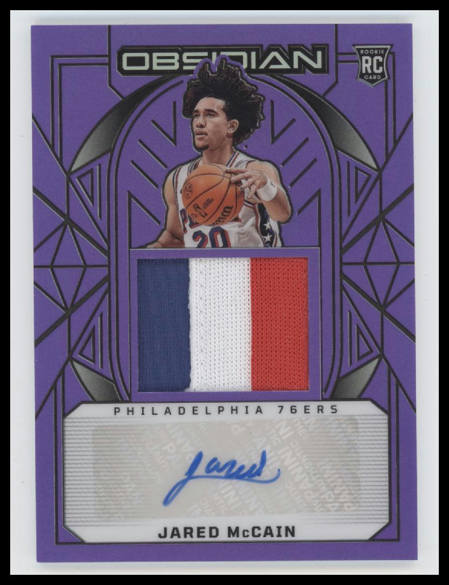 2024-25 Panini Obsidian Electric Etch Purple Flood Jared McCain #/75 Auto #238