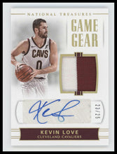 2017-18 Panini National Treasures Game Gear Kevin Love #/25 Auto #GG-KLV