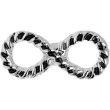 16G 1/4 Black Gem Roped Infinity Cartilage Earring