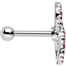 16G 1/4 Pink Gem Roped Infinity Cartilage Earring
