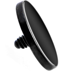 14G Black Titanium IP 4mm Flat Disc Dermal Anchor Top