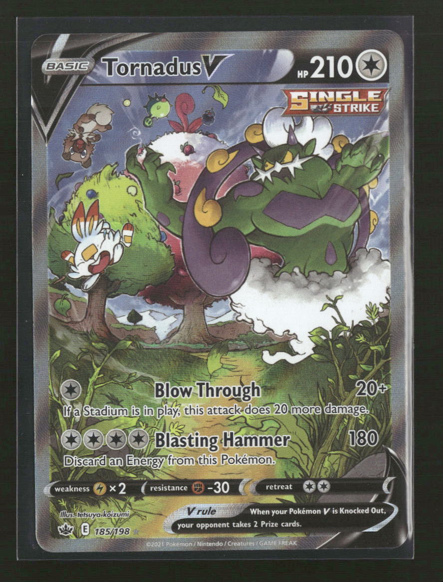 SWSH06: Chilling Reign Tornadus V (Alternate Full Art) #185/198