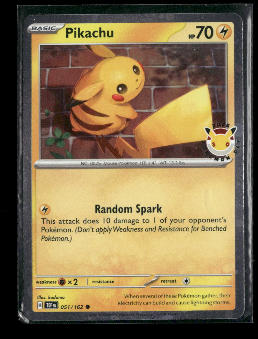 Miscellaneous Cards & Products Pikachu (Pokemon Day 2026) #051/162