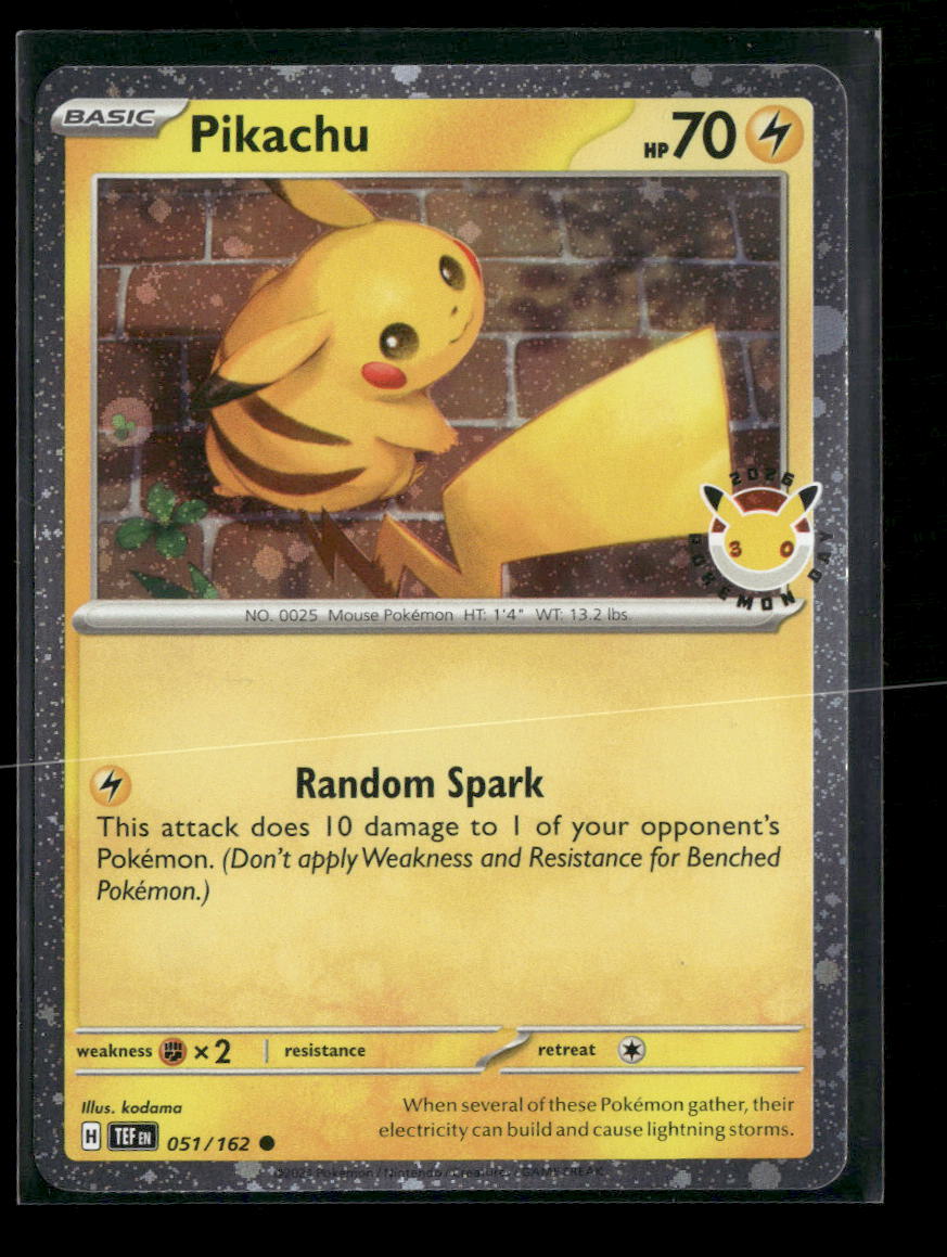 Miscellaneous Cards & Products Pikachu (Pokemon Day 2026) #051/162