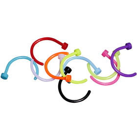 20G 5/16 Acrylic Nose Hoop 10 Pack Set
