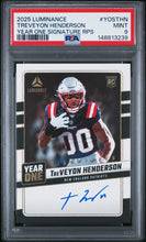 2025 Panini Luminance Year One Signatures Rps Treveyon Henderson 9 PSA #YOSTHN