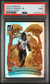 2025 Panini Donruss Downtown Brian Thomas Jr. 9 PSA #2
