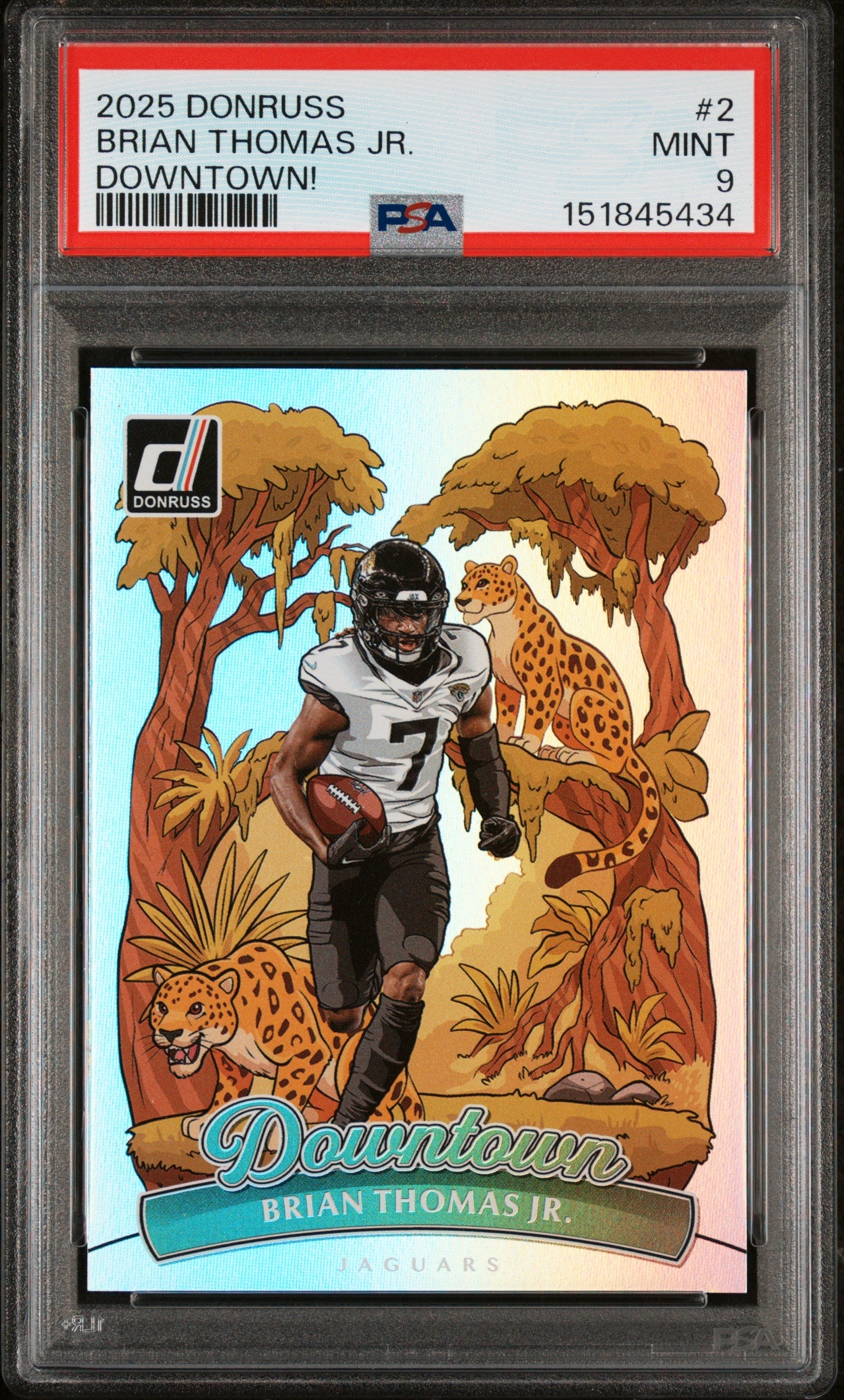 2025 Panini Donruss Downtown Brian Thomas Jr. 9 PSA #2