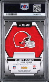 2025 Panini Mosaic Rookie Scripts Shedeur Sanders 9 PSA #RS-SSS