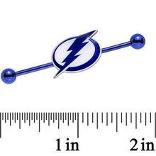 Licensed Blue Anodized NHL Tampa Bay Lightning Industrial Barbell 38mm