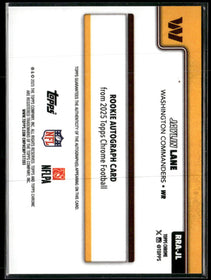 2025 Topps Chrome Retail Rookie Auto Gold Refractor Jaylin Lane #/50 #RRA-JL