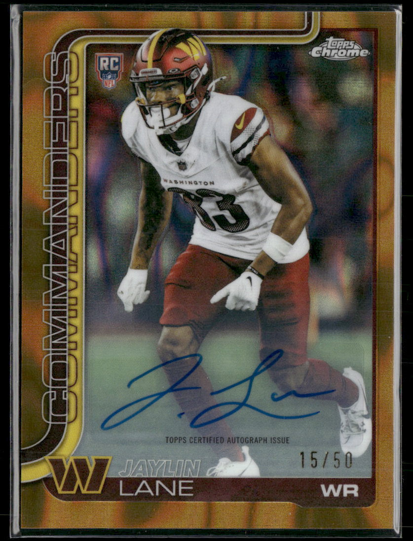 2025 Topps Chrome Retail Rookie Auto Gold Refractor Jaylin Lane #/50 #RRA-JL