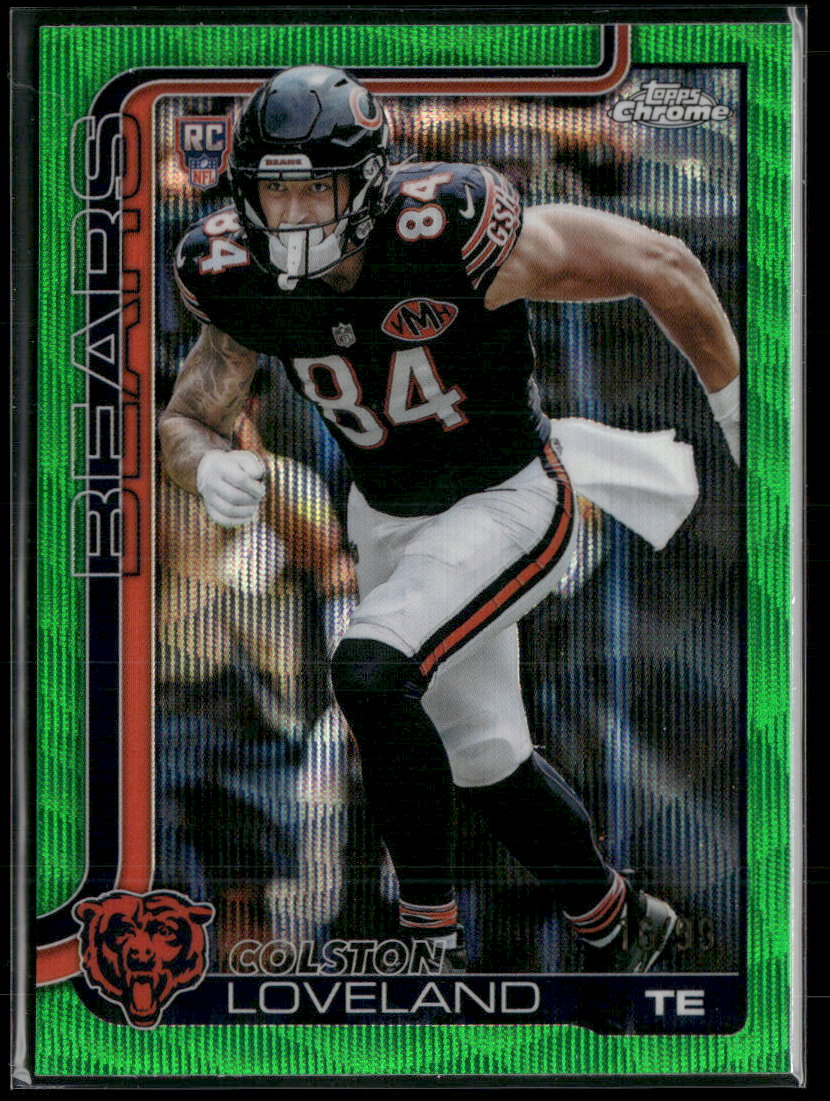2025 Topps Chrome Green Geometric Refractor Colston Loveland Rookie #/99 #345