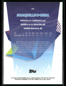 2024-25 Finest Red/Black Vapor Refractor #/8 Shaquille O'Neal #237