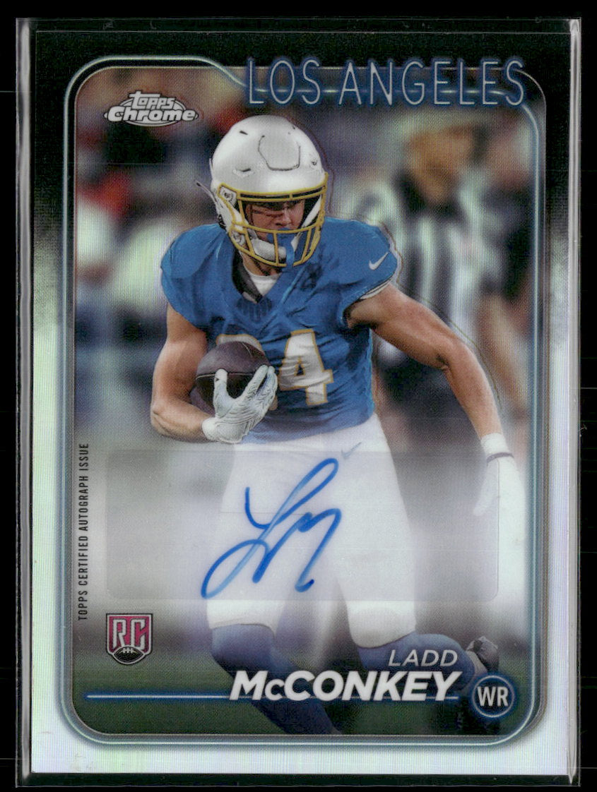 2024 Topps Chrome Rookie Autographs Refractor Ladd McConkey Auto #RA-LM