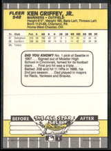 1989 Fleer Ken Griffey Jr. Rookie #548