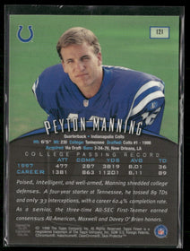 1998 Finest Refractors Peyton Manning Rookie #121