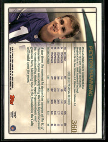 1998 Topps Peyton Manning Rookie #360