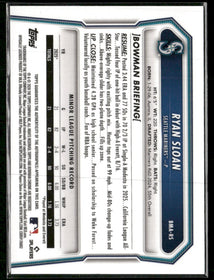 2026 Bowman Chrome Auto Green Mojo #/99 Ryan Sloan #BMA-RS
